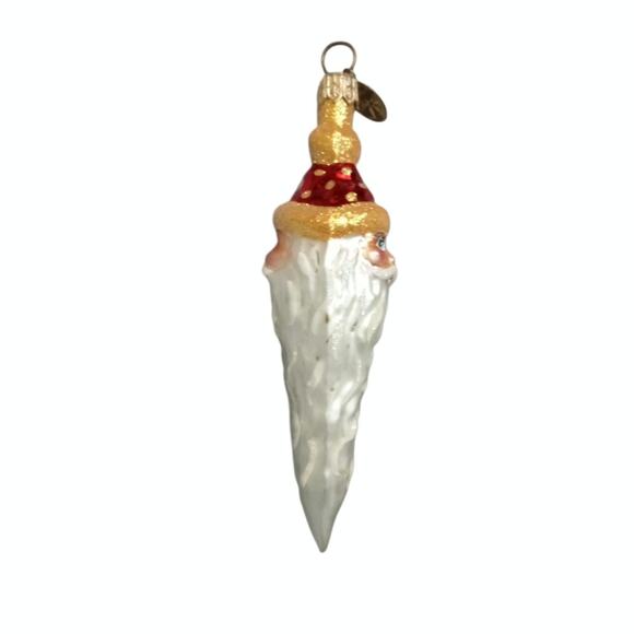 Christopher Radko Santa Head 2 Face Icicle Long Beard Christmas Ornament - Picture 7 of 16